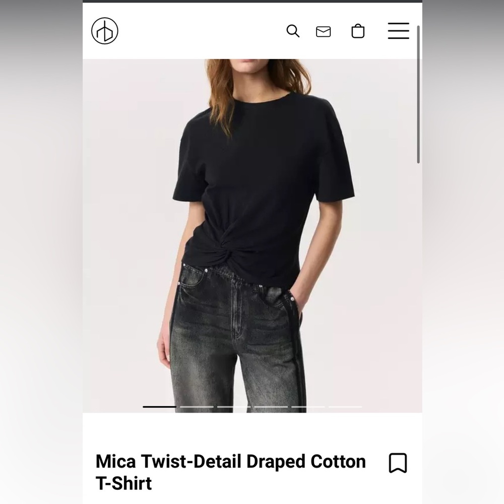 Rag & Bone Mica Twist-Detail Draped Cotton NWOT